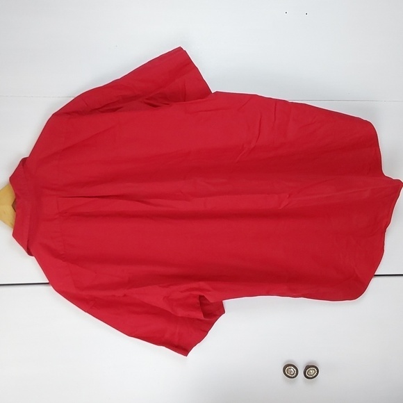Ralph Lauren Short sleeve Red Button down Blue PONY Shirt preppy Sz.XXL - Picture 5 of 9